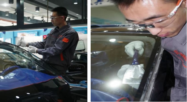 汽车玻璃什么程度可以修复,成都福耀为你修复_更换_福耀原厂玻璃